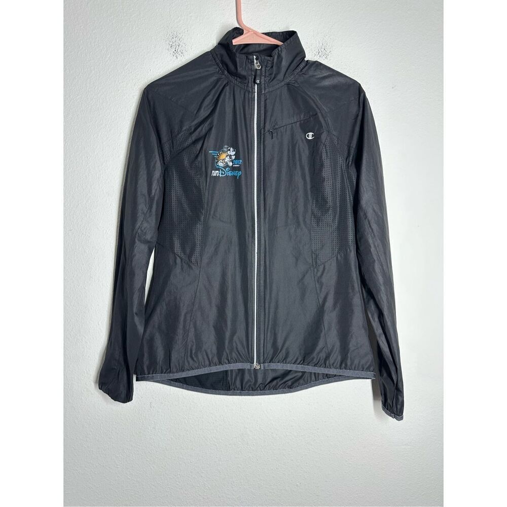 Champion x Disney Double Dry Zip Front Lightweight Jacket Black Size M